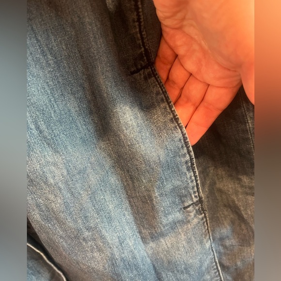 Madewell Dress Womens Long Sleeve Chambray Button Up Sheath Blue Size L - Picture 4 of 8